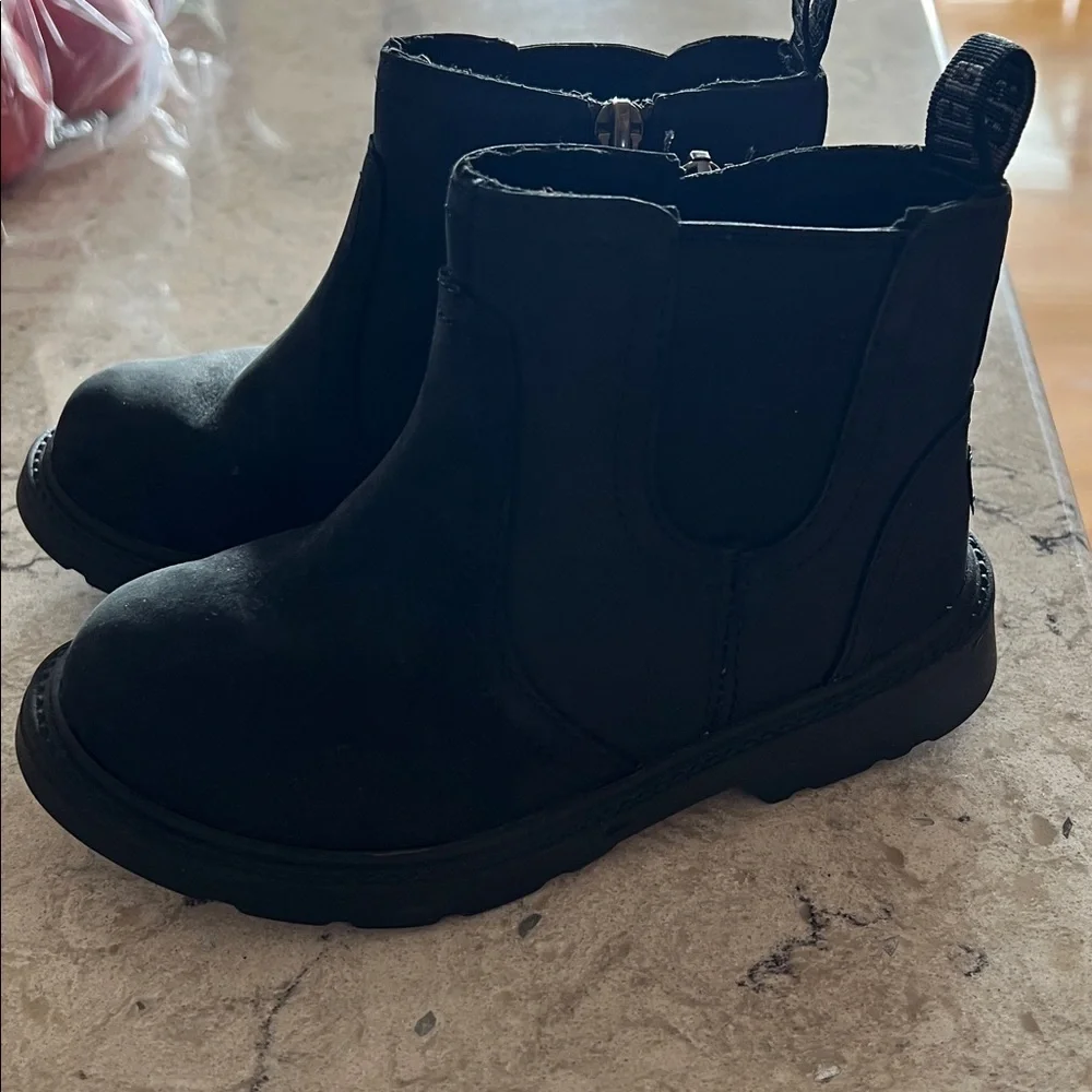 UGG Kids Black Boots - Picture 2 of 11